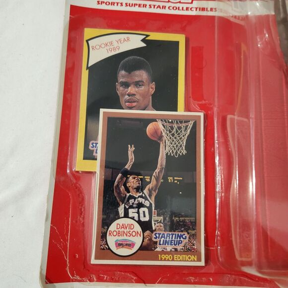 1990 David Robinson Starting Lineup Figure w/1989 Rookie Card Sealed Box - Picture 5 of 10